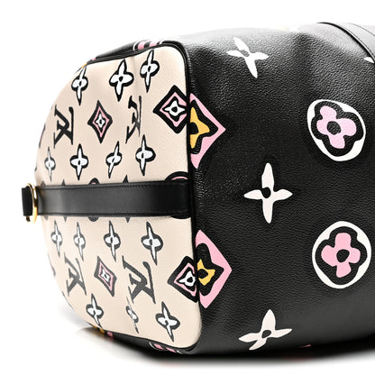 Louis Vuitton Monogram Giant Wild At Heart Keepall Bandouliere 45 Black 7 of 8