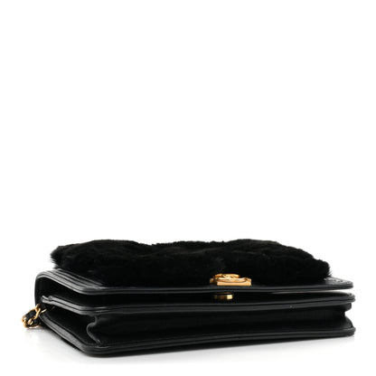 Chanel Orylag Lambskin Boy Wallet On Chain WOC Black 4 of 13