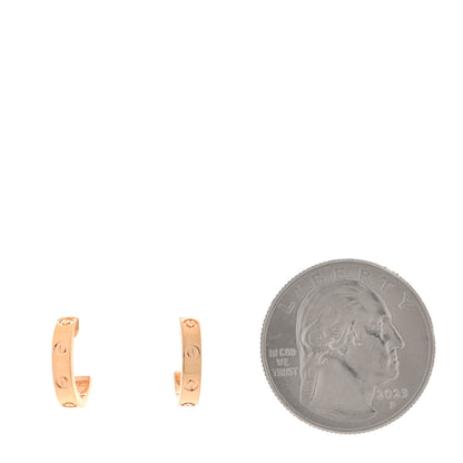 Cartier 18K Pink Gold Small LOVE Hoop Earrings 2 of 5
