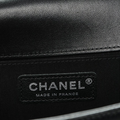 Chanel Lambskin Quilted Medium Boy Flap Black 7 of 8