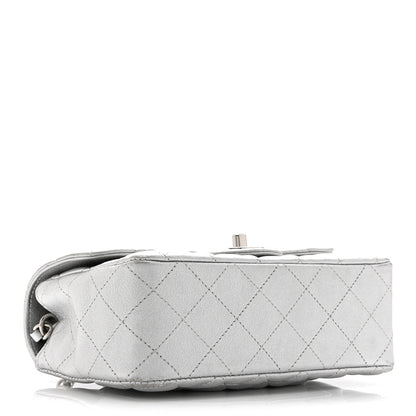 Chanel Metallic Lambskin Quilted Mini Rectangular Flap Silver 4 of 11