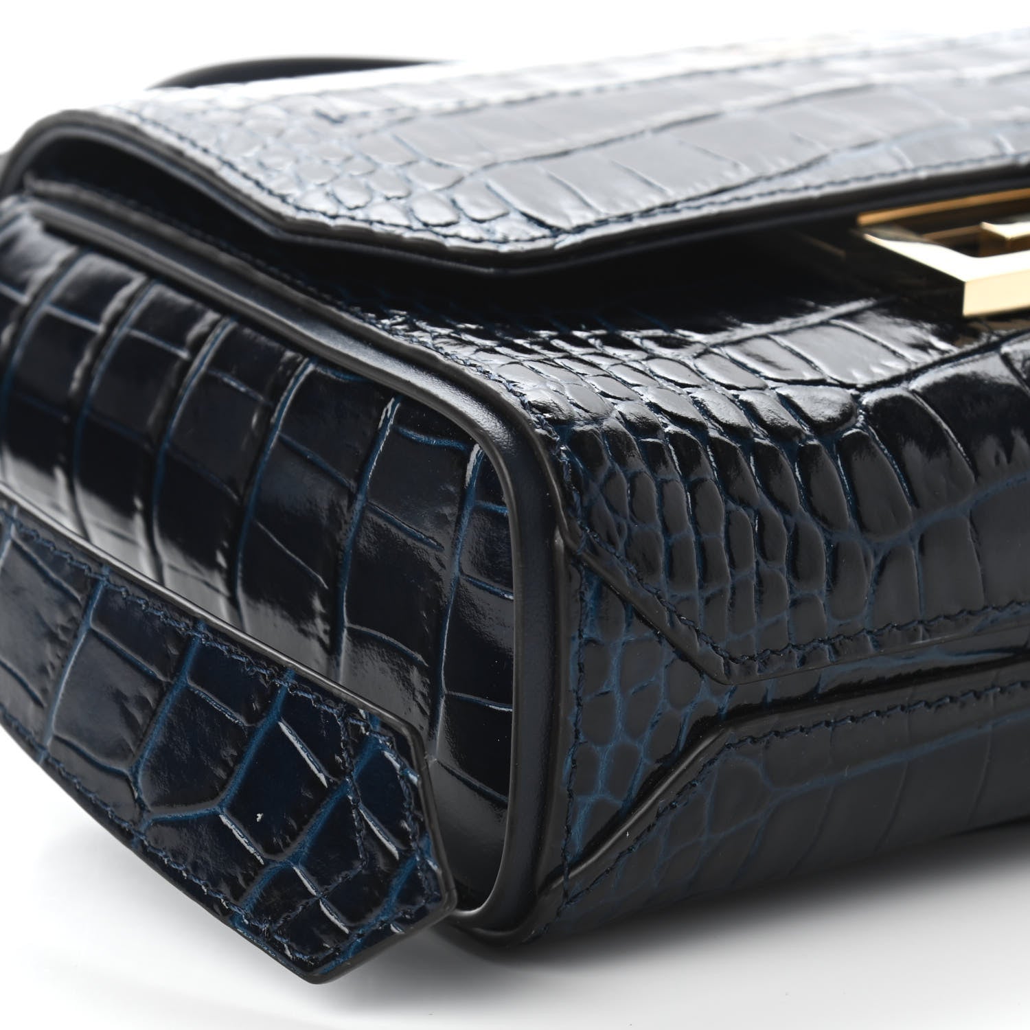 Givenchy Crocodile Embossed Small ID Flap Navy 7 of 8