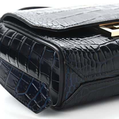 Givenchy Crocodile Embossed Small ID Flap Navy 7 of 8