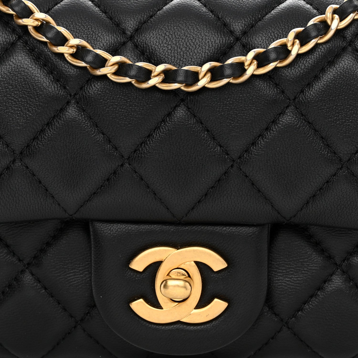 Chanel Lambskin Quilted Mini Rectangular Pearl Crush Flap Black 8 of 11
