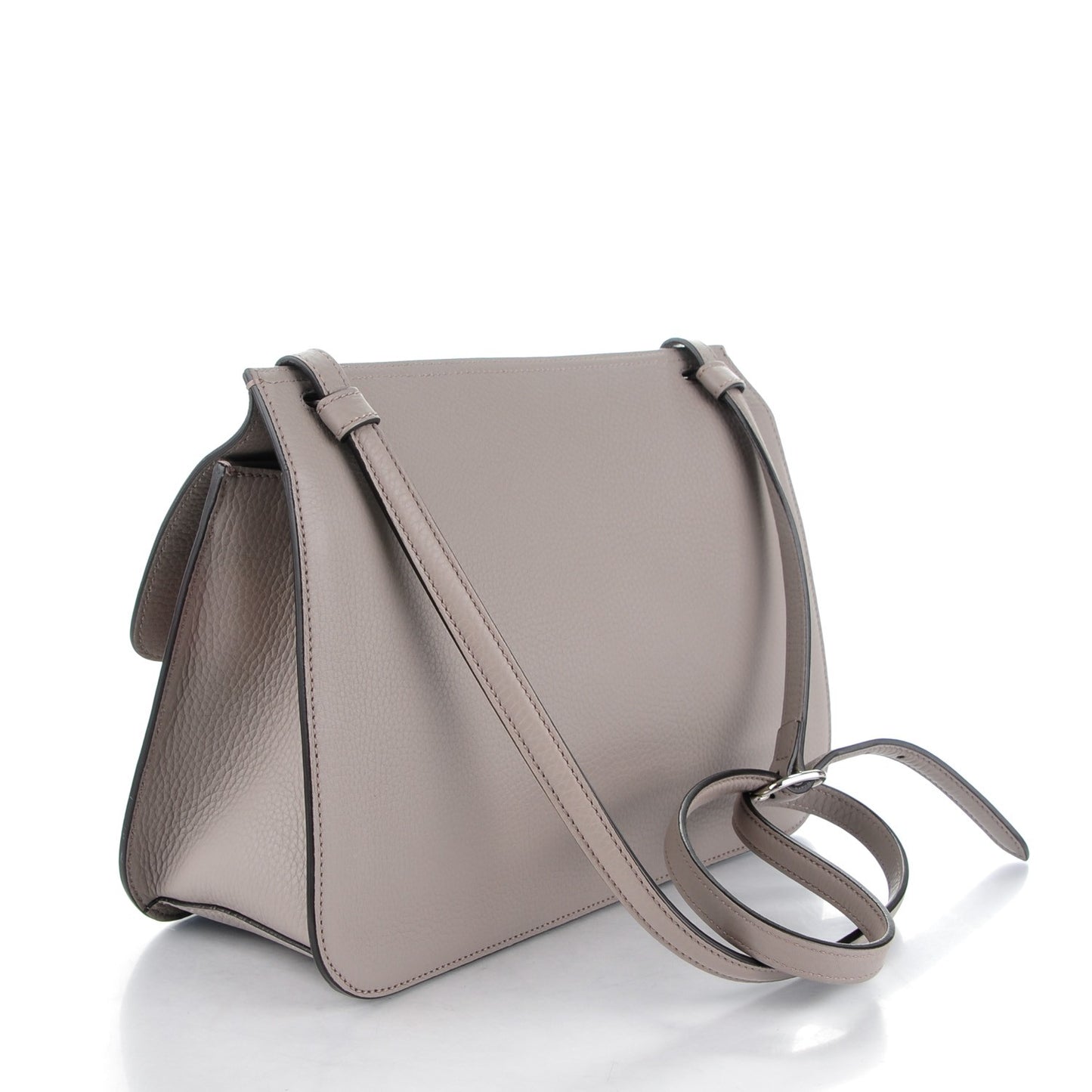 Cellarius Calfskin Medium Bamboo Daily Flap Shoulder Bag Storm Grey