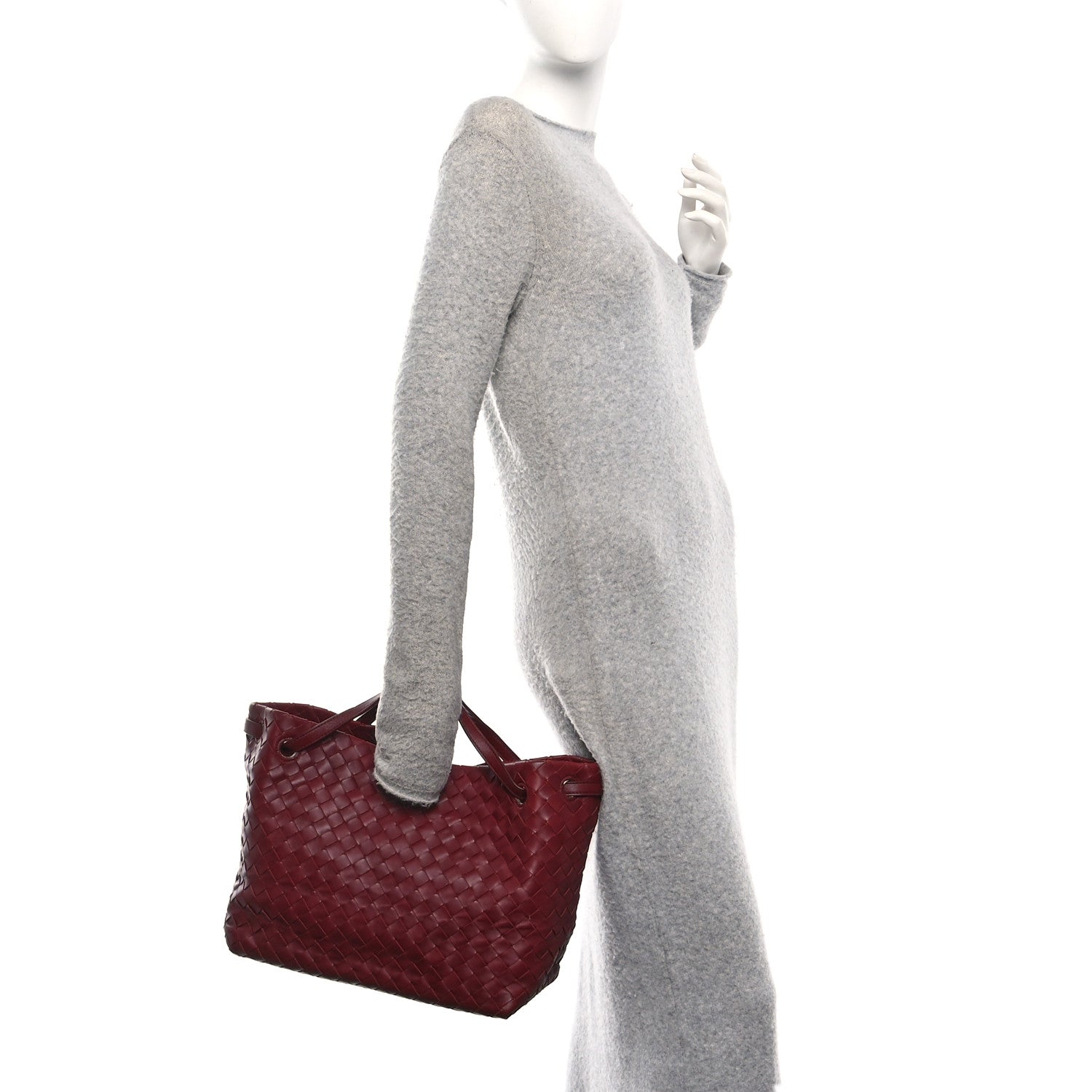 Bottega Veneta Nappa Intrecciato Medium Garda Bag Dark Red 2 of 13