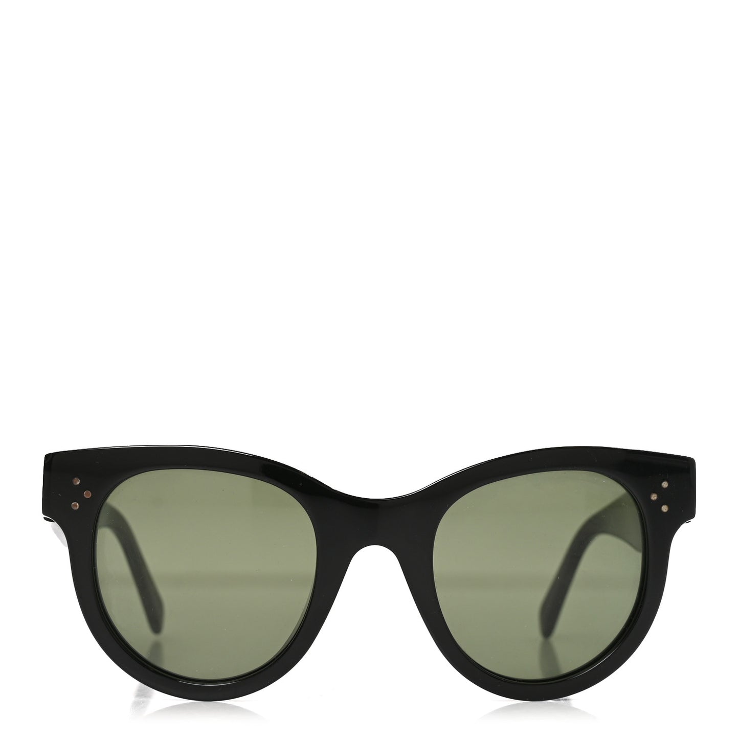 Acetate Studded Mineral Round Sunglasses CL40031 Black