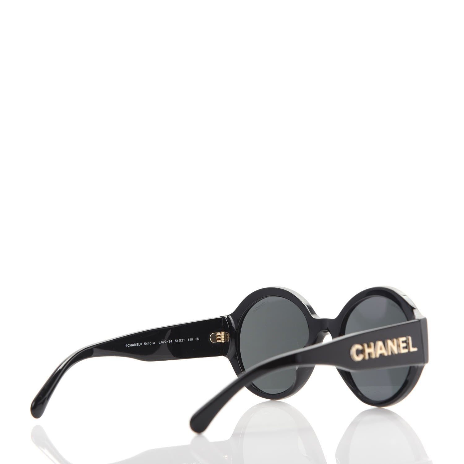 Chanel Acetate Polarized Round Sunglasses 5410 Black 4 of 8