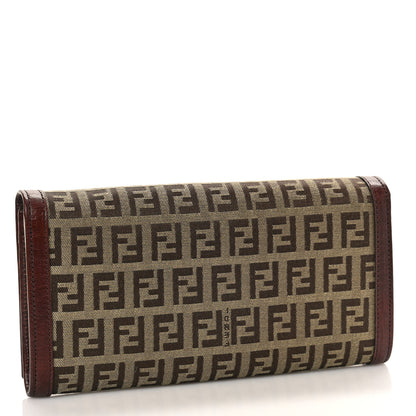 Fendi Zucchino Continental Wallet Brown 3 of 10