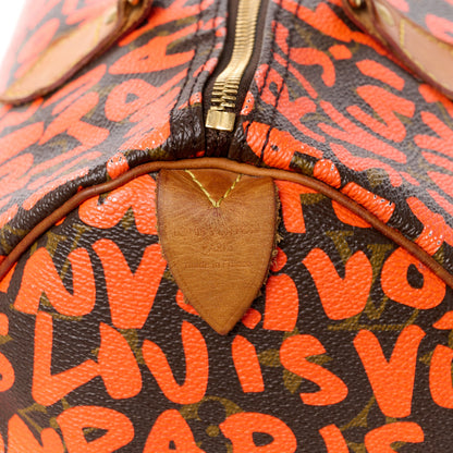 Louis Vuitton Monogram Graffiti Speedy 30 Orange 7 of 11
