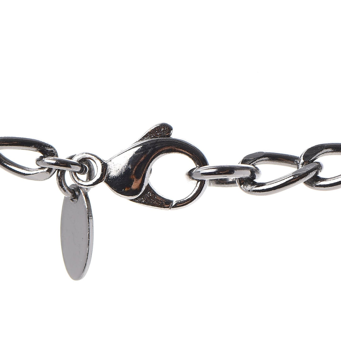 Ruthenium Enamel Coated CC Necklace Pink