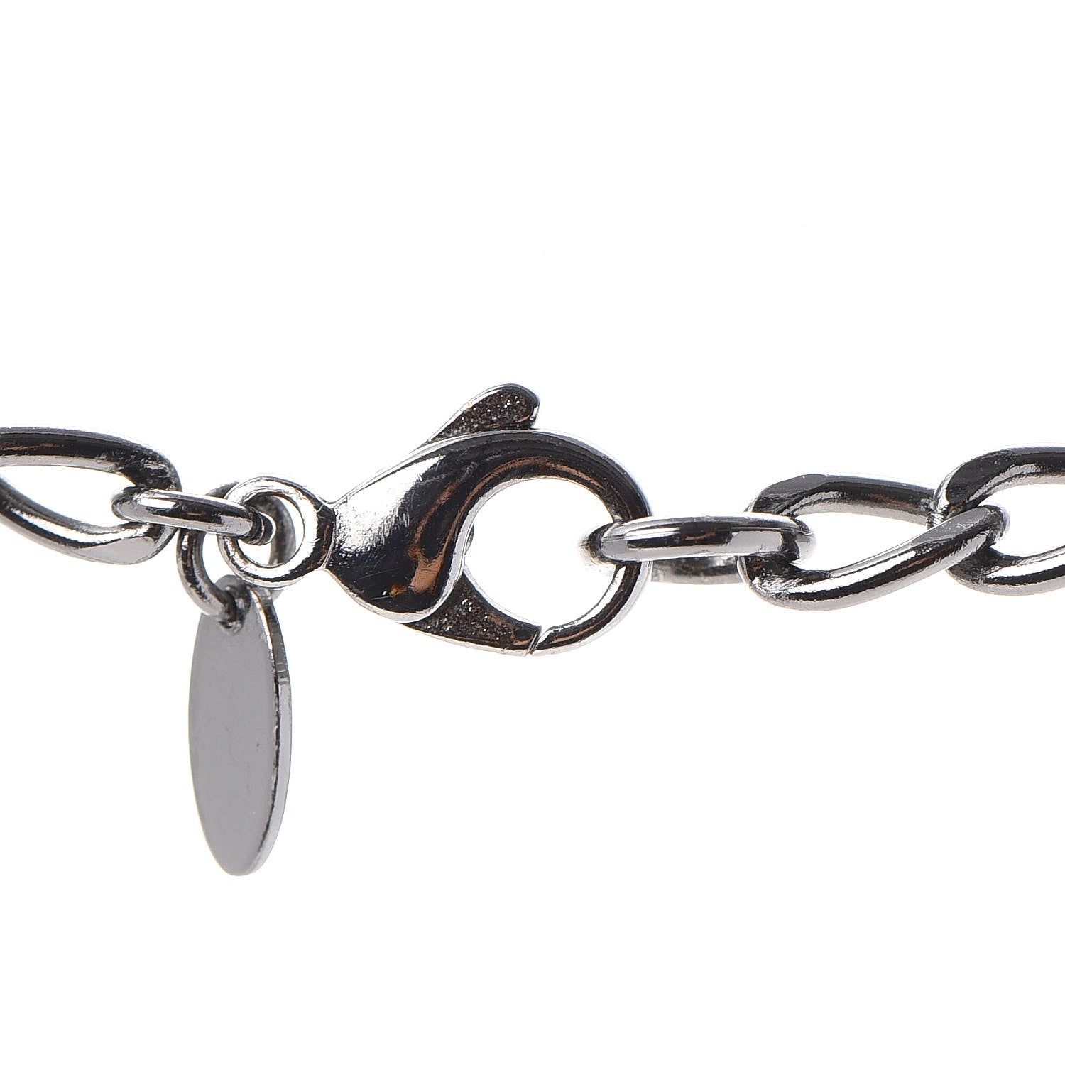 Chanel Ruthenium Enamel Coated CC Necklace Pink 5 of 6