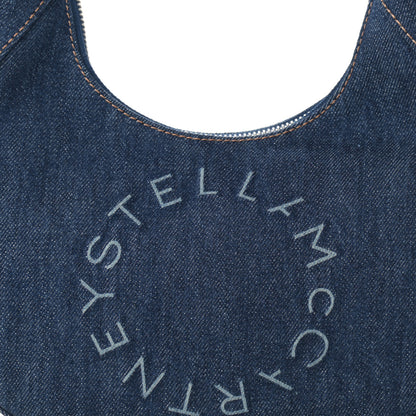 Stella McCartney Eco Alter Denim Logo Small Hobo Smoky Blue 8 of 10