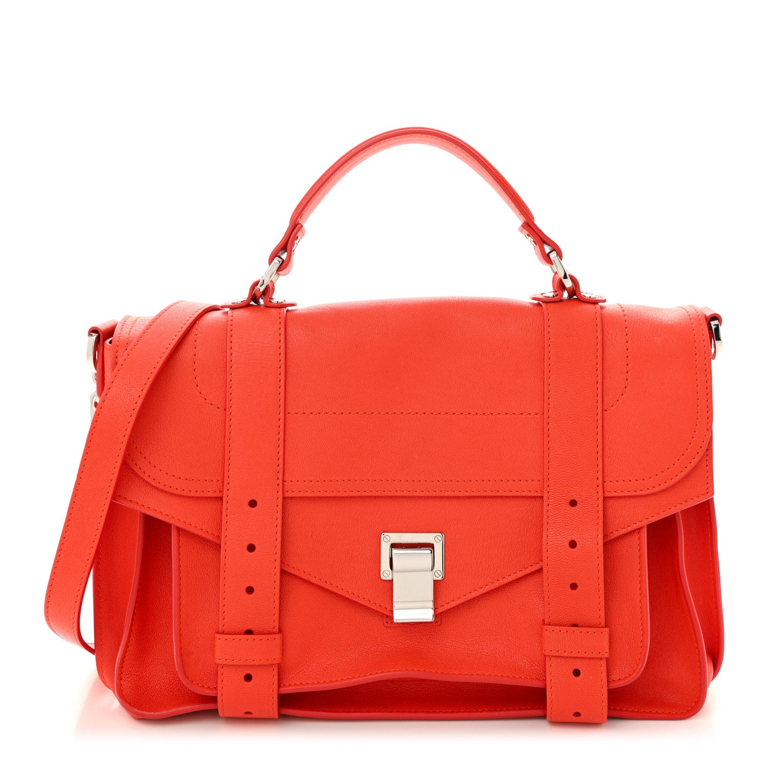 Proenza Schouler Lambskin Medium PS1 Satchel Orange 1 of 11