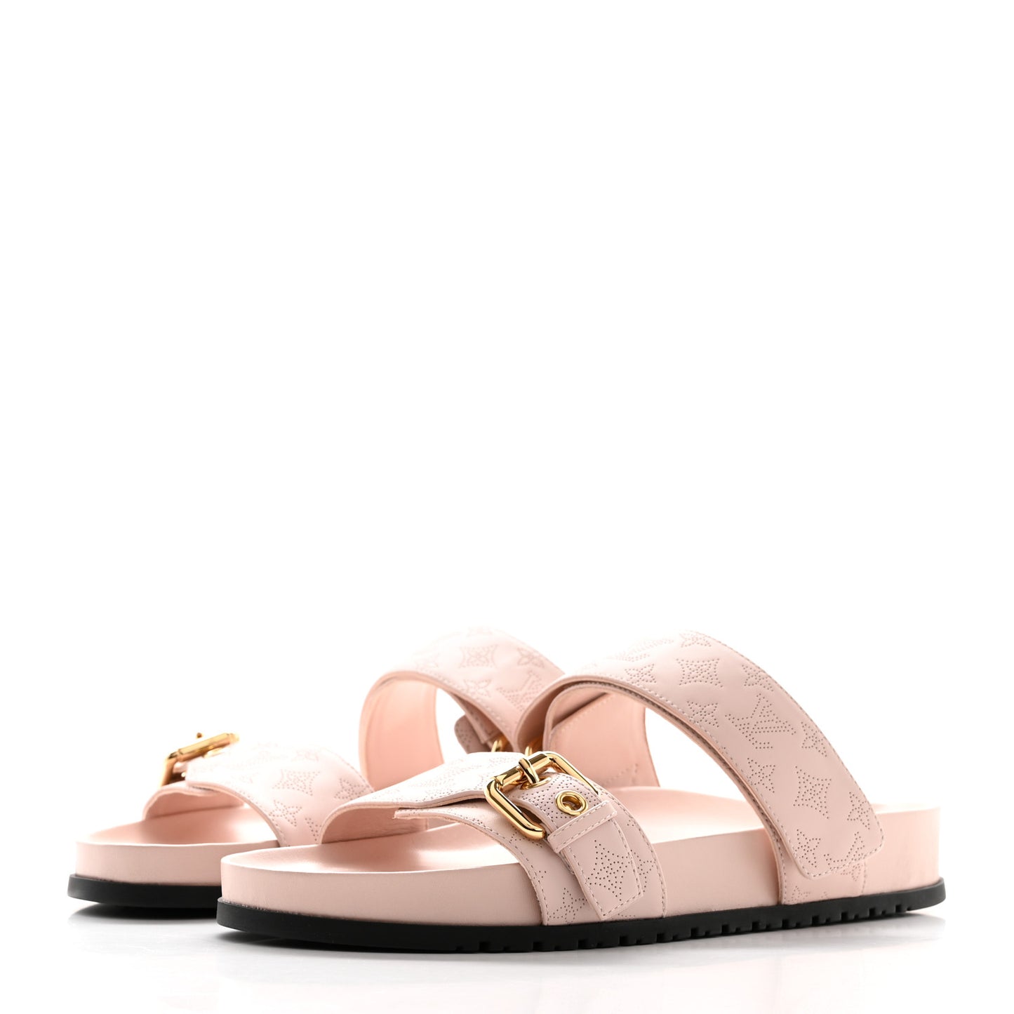 Mahina Bom Dia Flat Mule Sandals 38 Light Pink