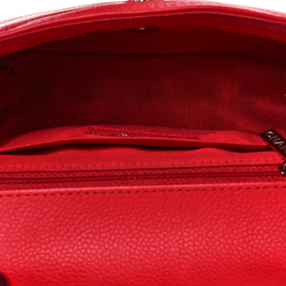 Chanel Caviar Chevron Quilted Small Single Flap Red 5 of 17
