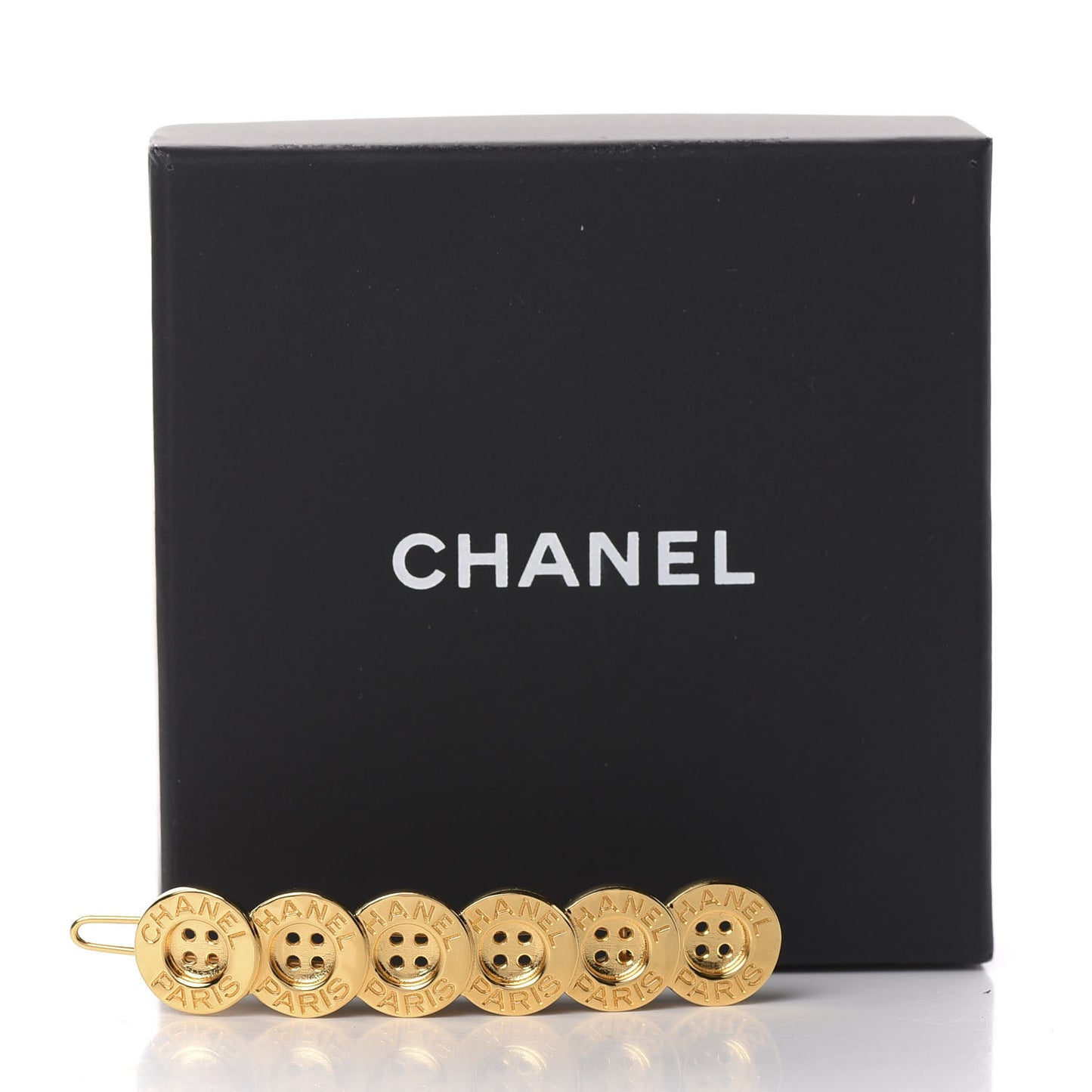 Button Paris CC Hair Clip Barrette Gold