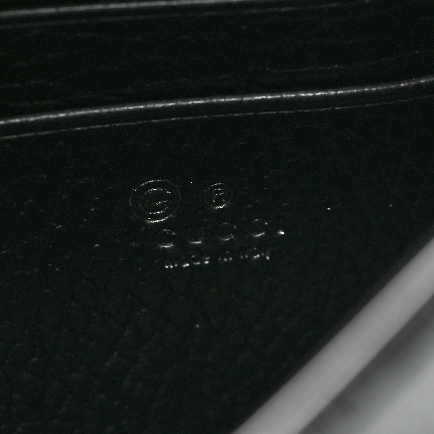 Dollar Calfskin Interlocking G Chain Wallet Black