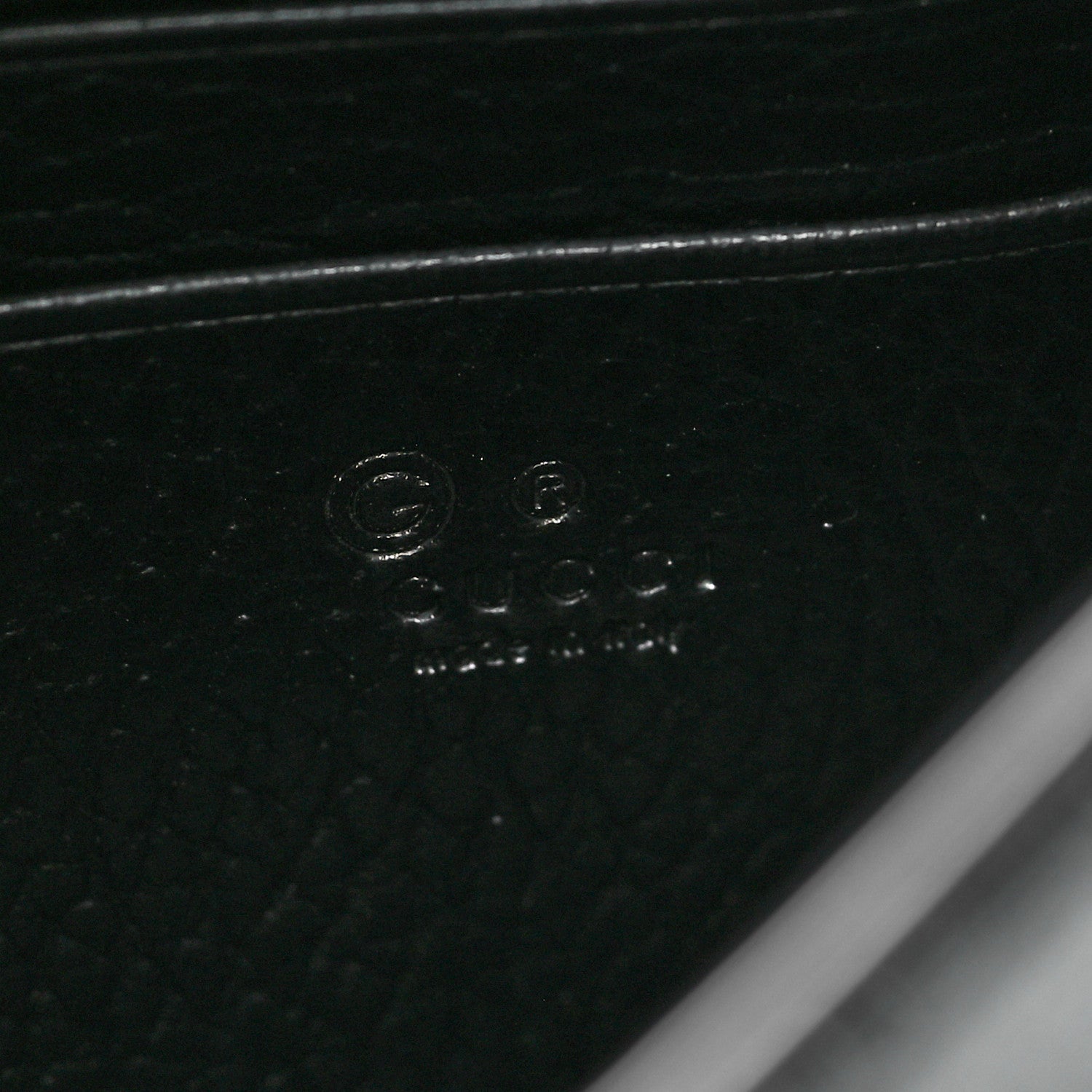 Gucci Dollar Calfskin Interlocking G Chain Wallet Black 6 of 10