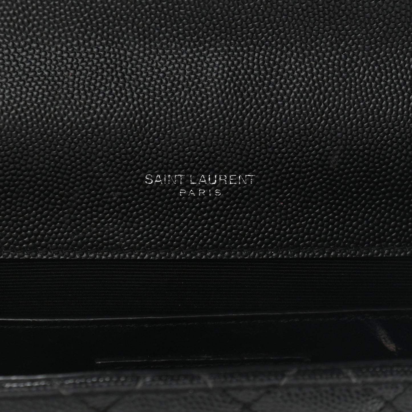 Grain De Poudre Textured Mixed Matelasse Triquilt Medium Monogram Satchel Black