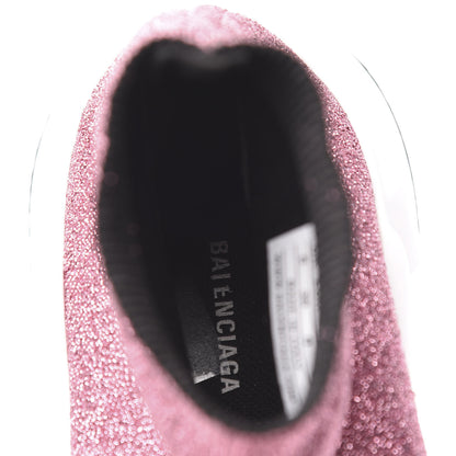 Balenciaga Laminated Knit Bi-Color Sole Womens Speed Sneakers 39 Pink White Black 6 of 7