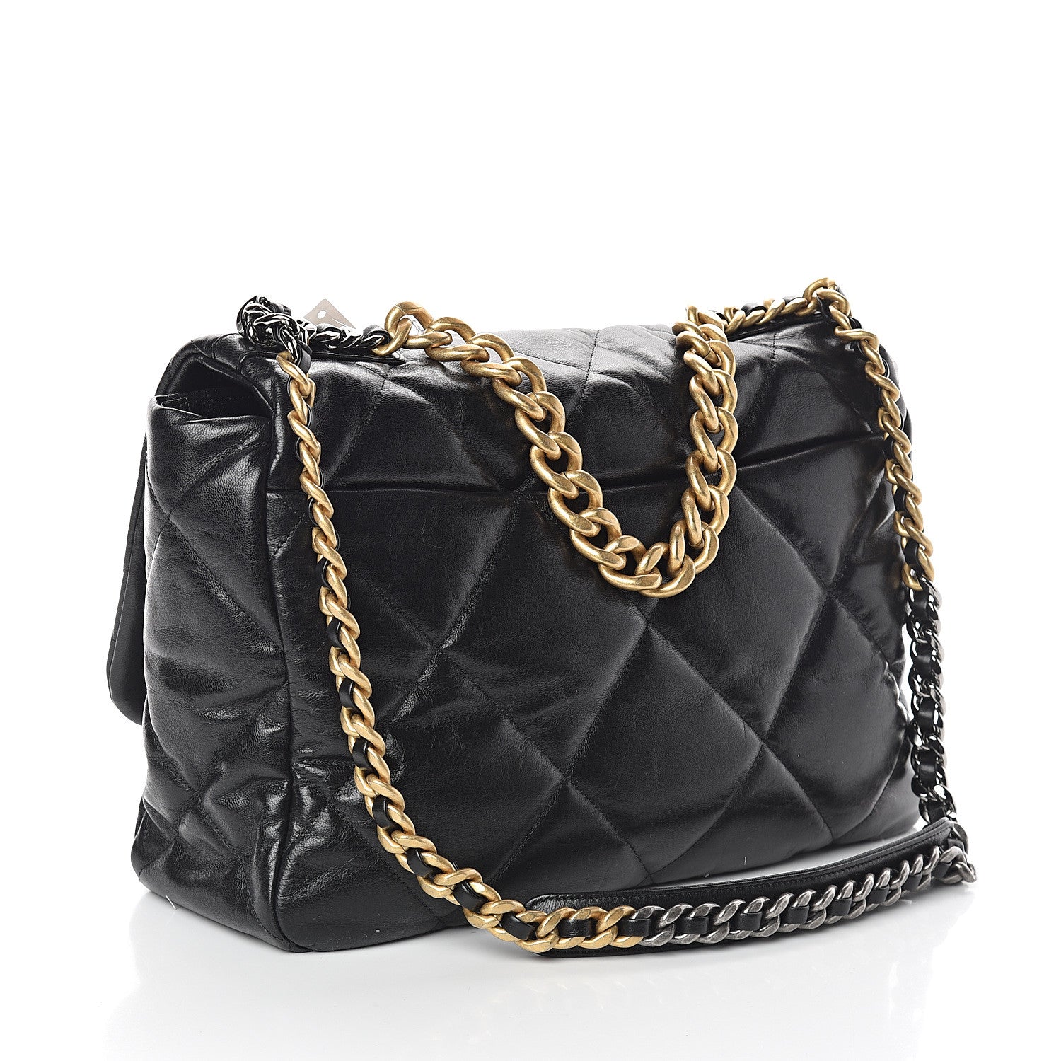 Chanel Goatskin Quilted Maxi 19 Flap Black 2 of 9