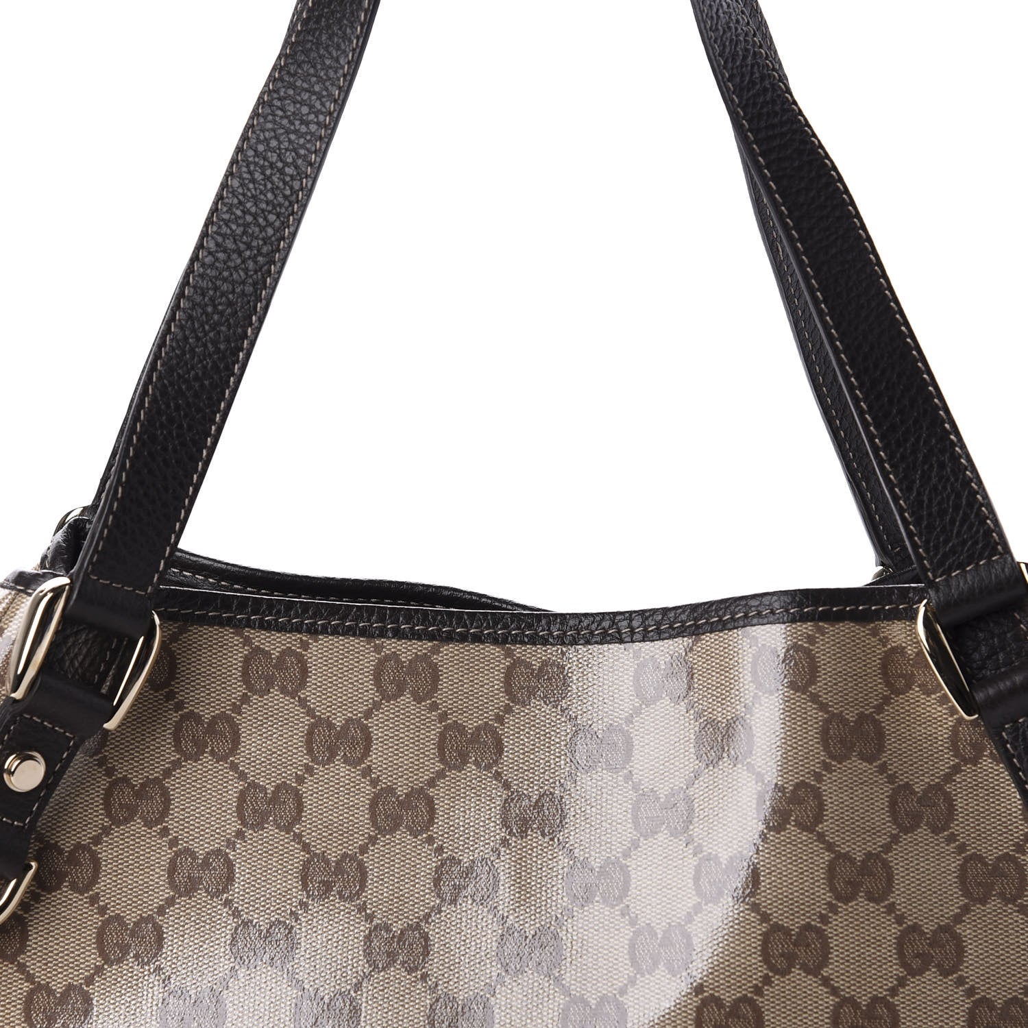 Gucci Crystal Monogram Medium Abbey Shoulder Bag Dark Brown 10 of 10
