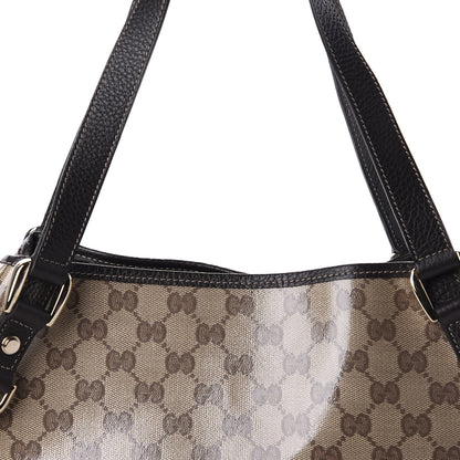 Gucci Crystal Monogram Medium Abbey Shoulder Bag Dark Brown 10 of 10