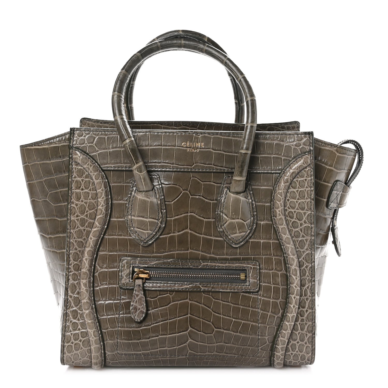 Celine Crocodile Micro Luggage Souris 1 of 9