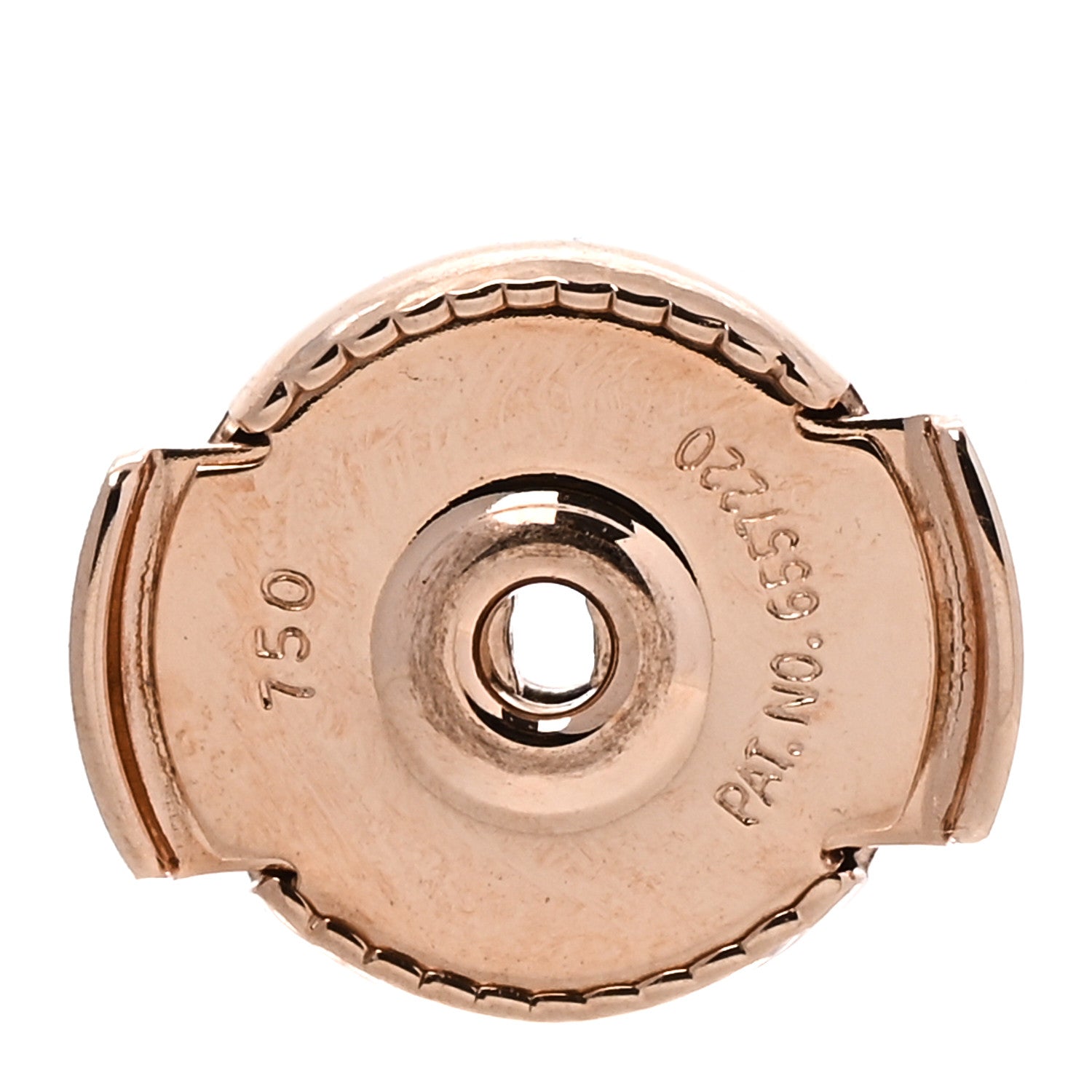 Hermes 18K Rose Gold Diamond Clou d'H Stud Earrings 5 of 6