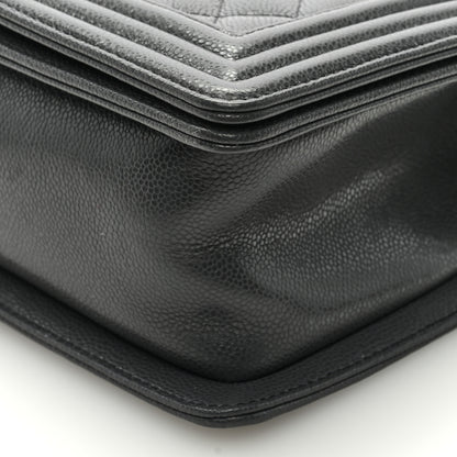 Chanel Caviar Quilted Medium Boy Flap Dark Grey 9 of 9