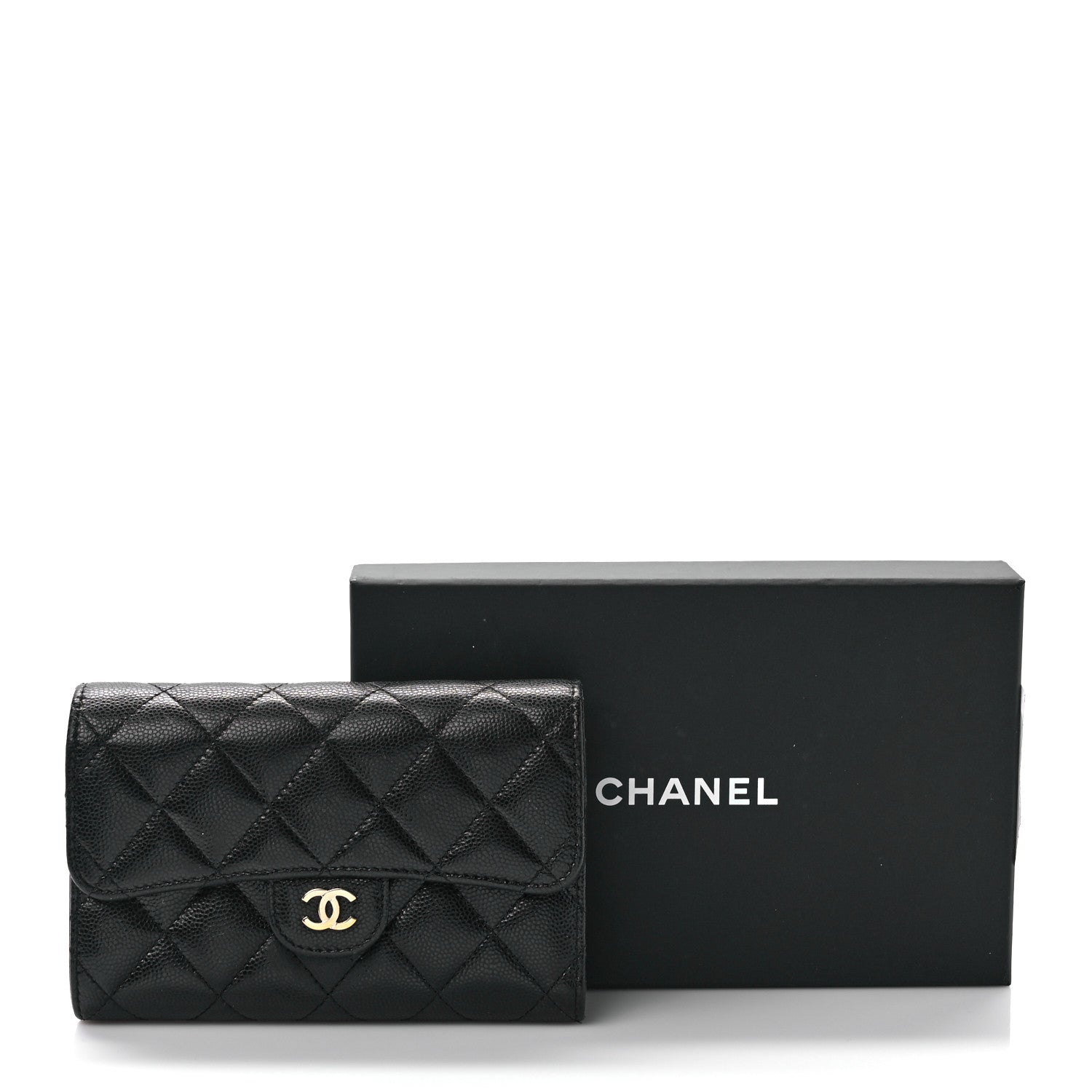 Chanel Caviar Quilted Medium Flap Wallet Black 7 of 7
