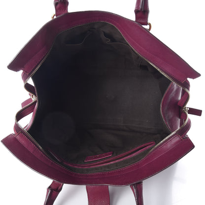 Saint Laurent Sheepskin Medium Cabas ChYc Black Cherry 5 of 11