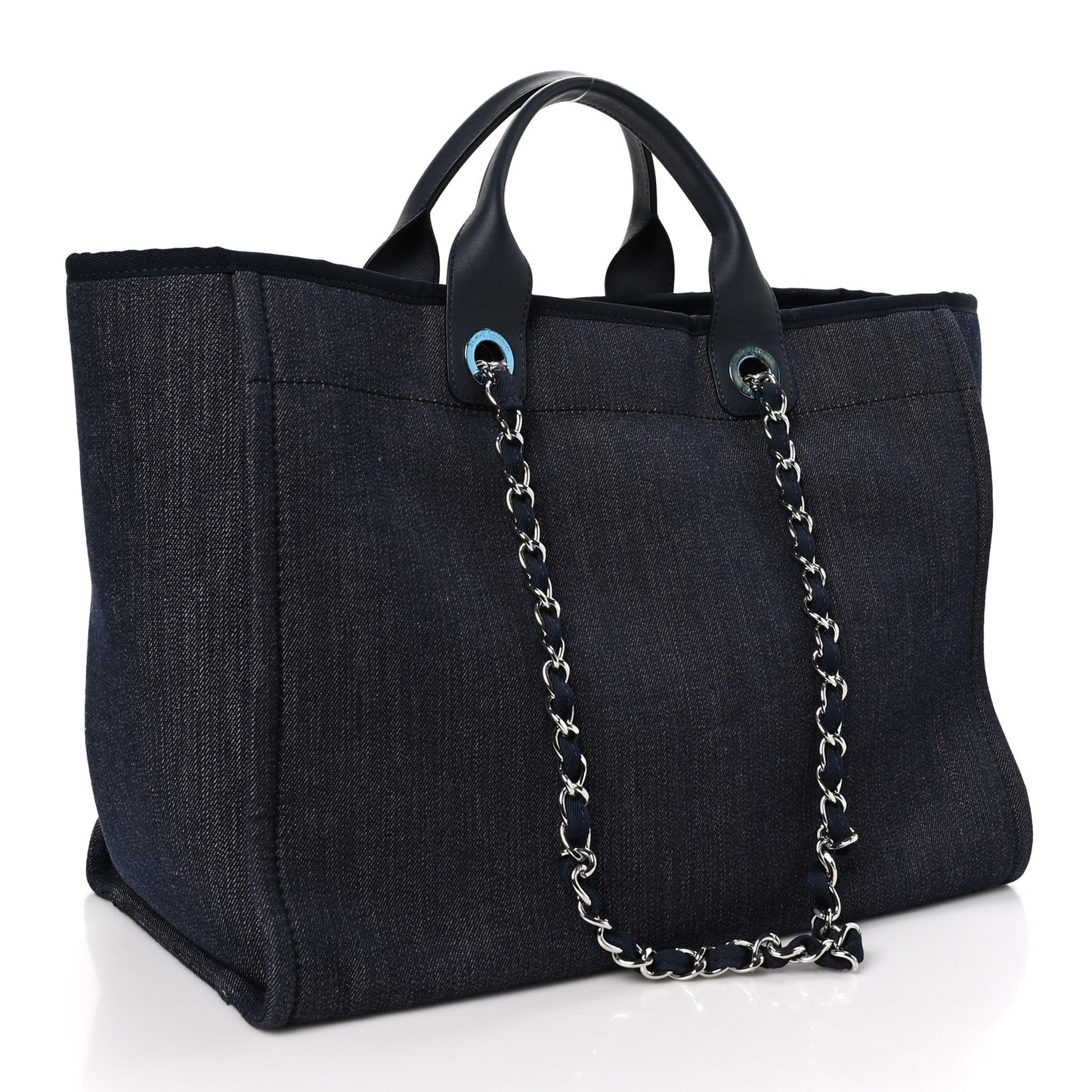 Denim Medium Deauville Tote Dark Blue