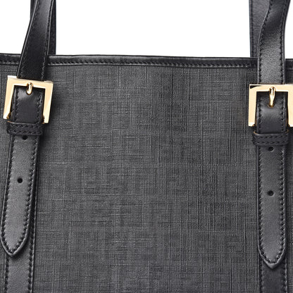 Fendi Zucchino Spalmati Vitello Tote Tobacco Black 8 of 10