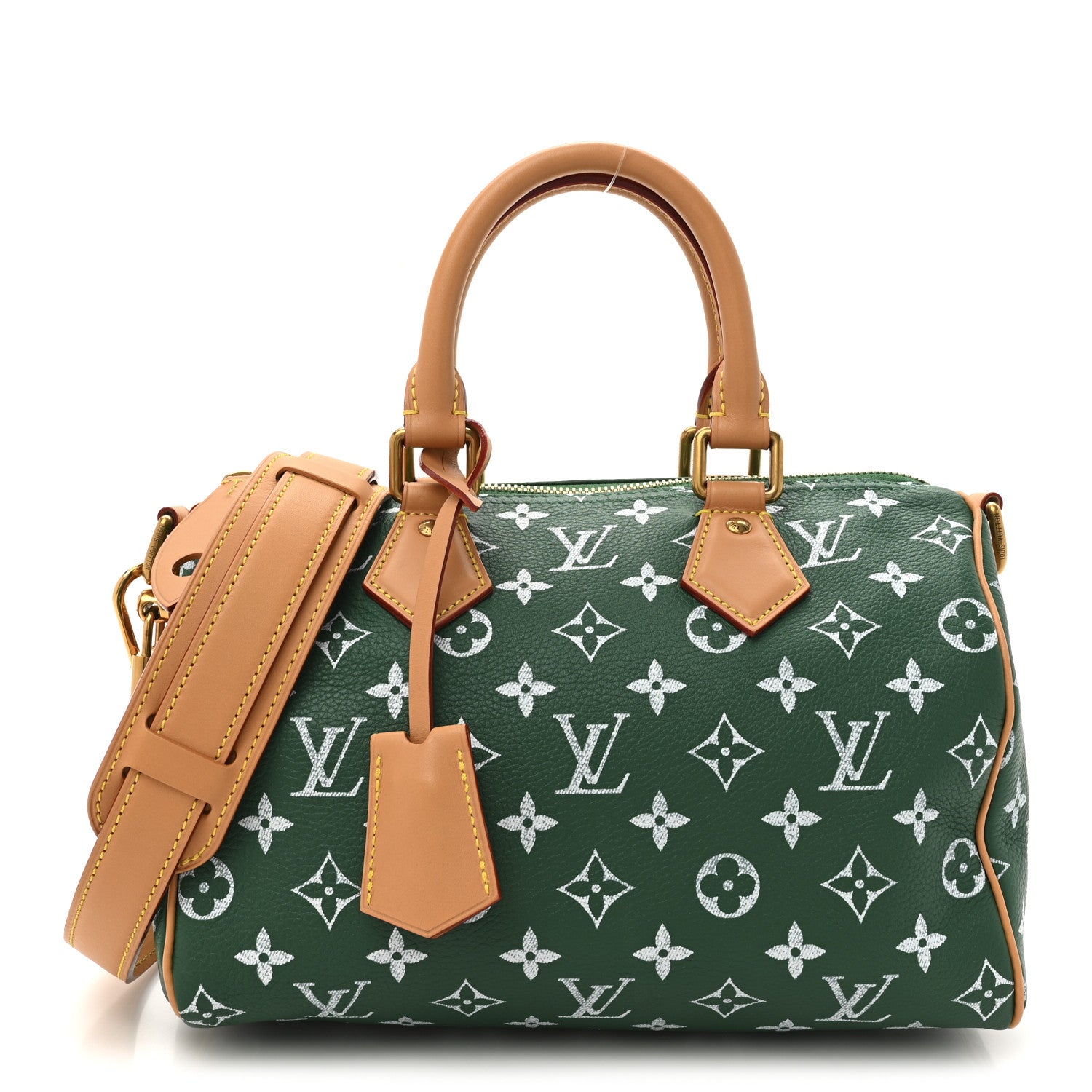 Louis Vuitton Calfskin Monogram Speedy P9 Bandouliere 25 Green 1 of 13