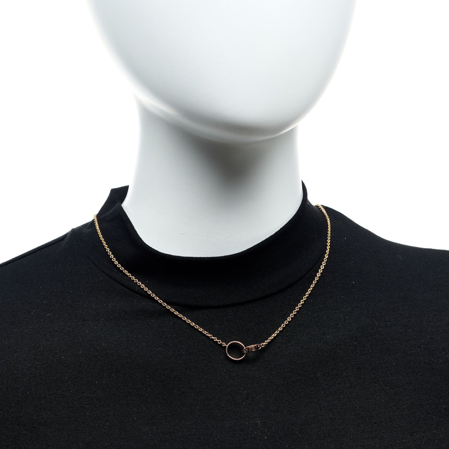 18K Pink Gold Interlocking LOVE Necklace