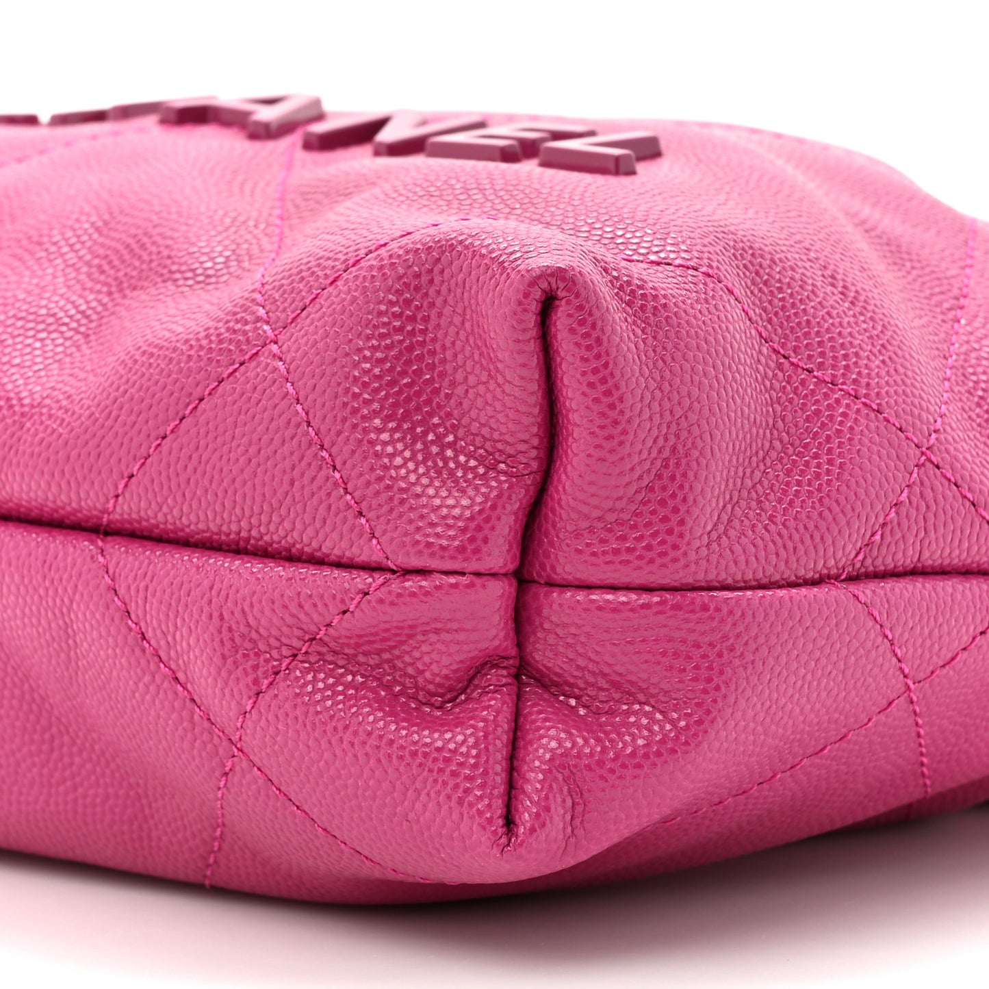 Shiny Caviar Quilted Monochrome Mini Chanel 22 Fuchsia