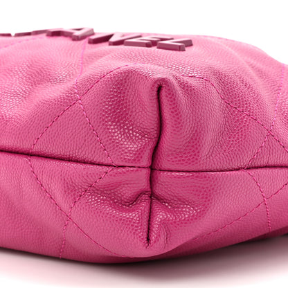 Chanel Shiny Caviar Quilted Monochrome Mini Chanel 22 Fuchsia 9 of 10