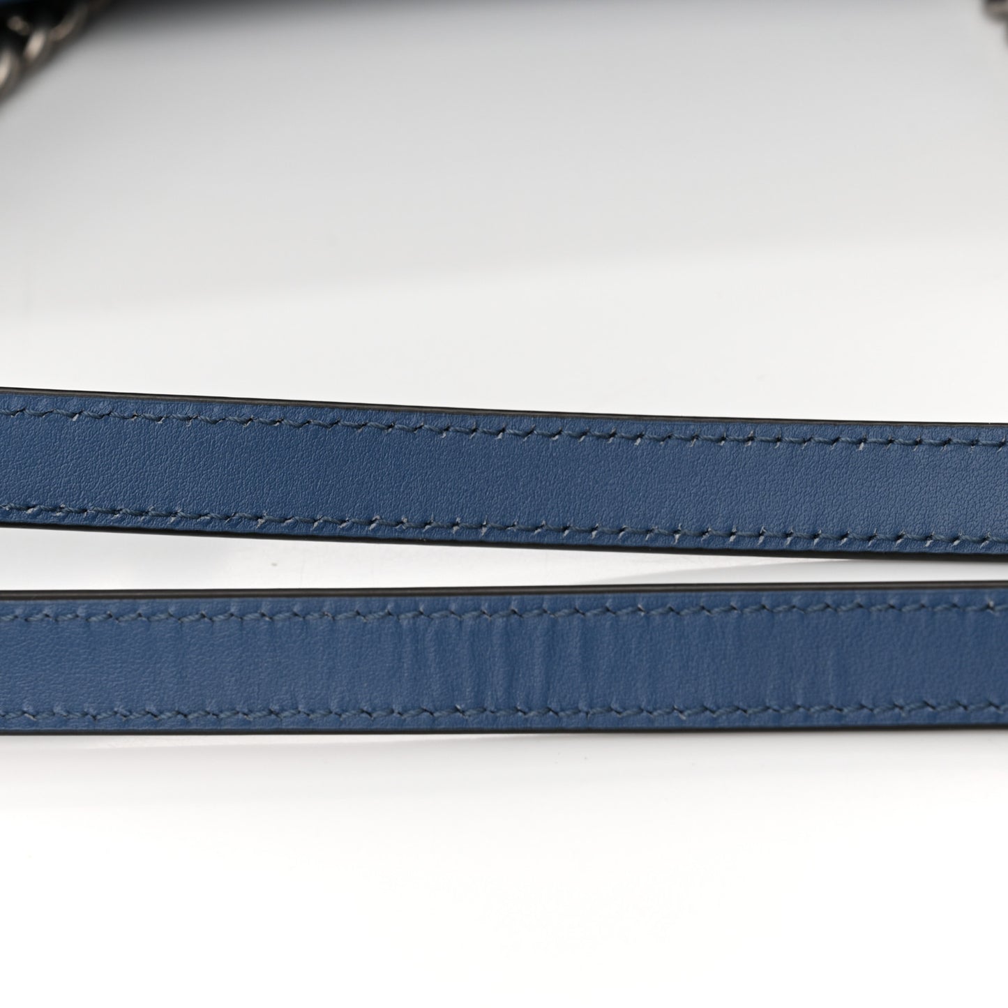 Calfskin Matelasse Aria Small GG Marmont Shoulder Tote Clear Blue