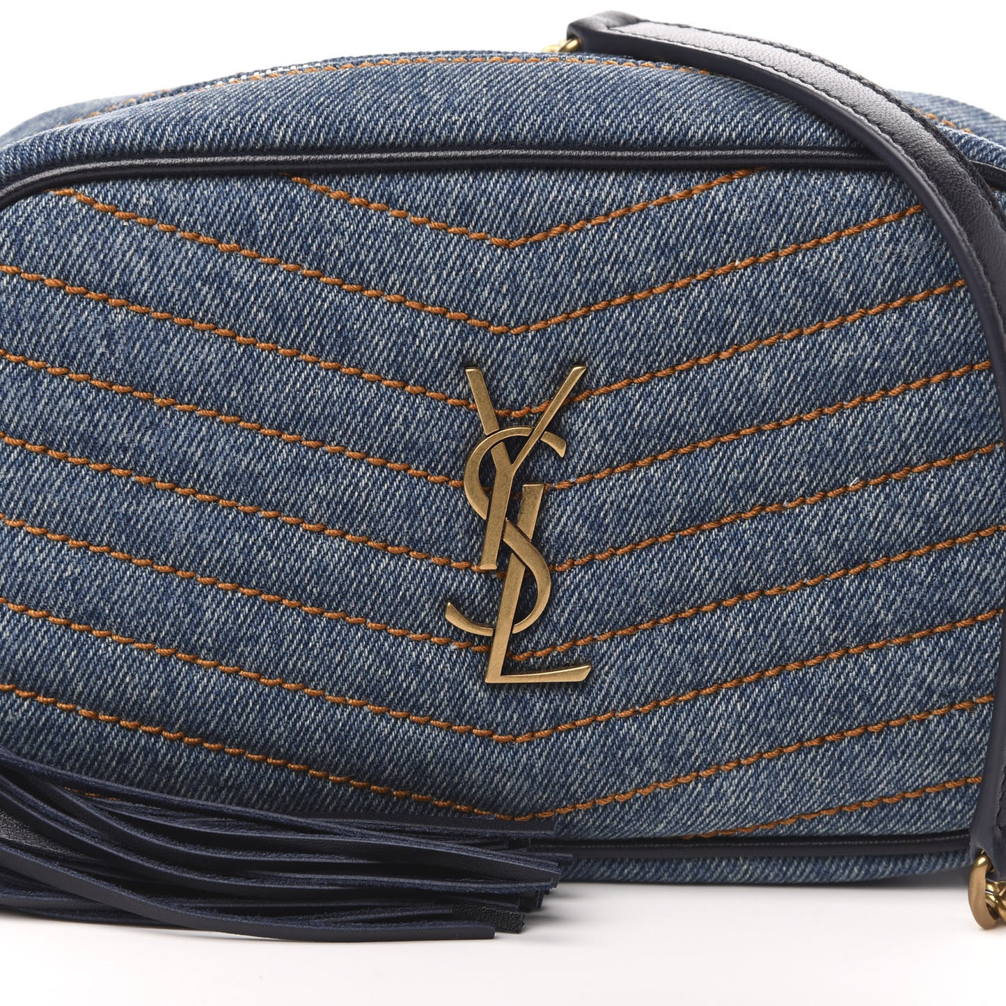 Denim Matelasse Monogram Mini Lou Camera Bag California Blue