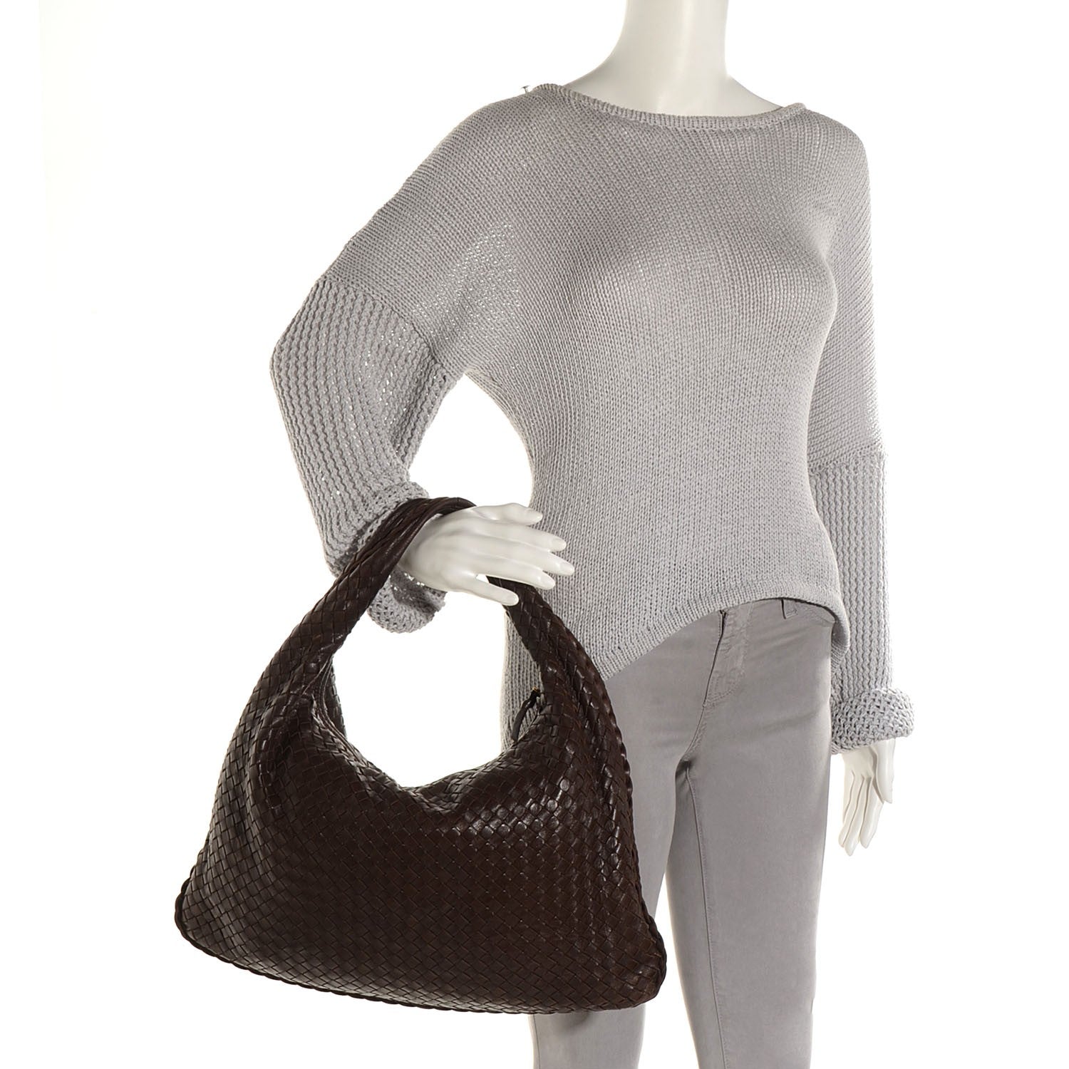 Bottega Veneta Nappa Intrecciato Large Veneta Hobo Ebano 2 of 9