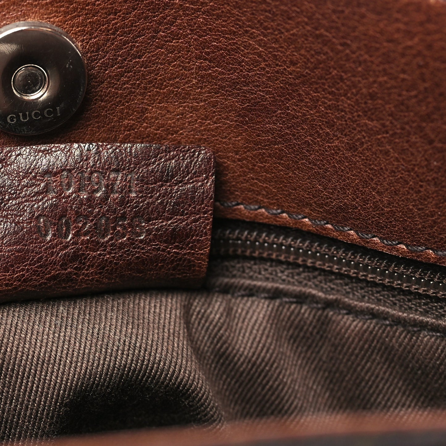 Monogram Denim GG Shoulder Bag Black Brown