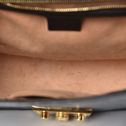 Gucci Guccissima Medium Padlock Shoulder Bag Black 11 of 18