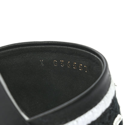 Chanel Lambskin Embroidered CC Mule Sandal 36 Black White 8 of 8