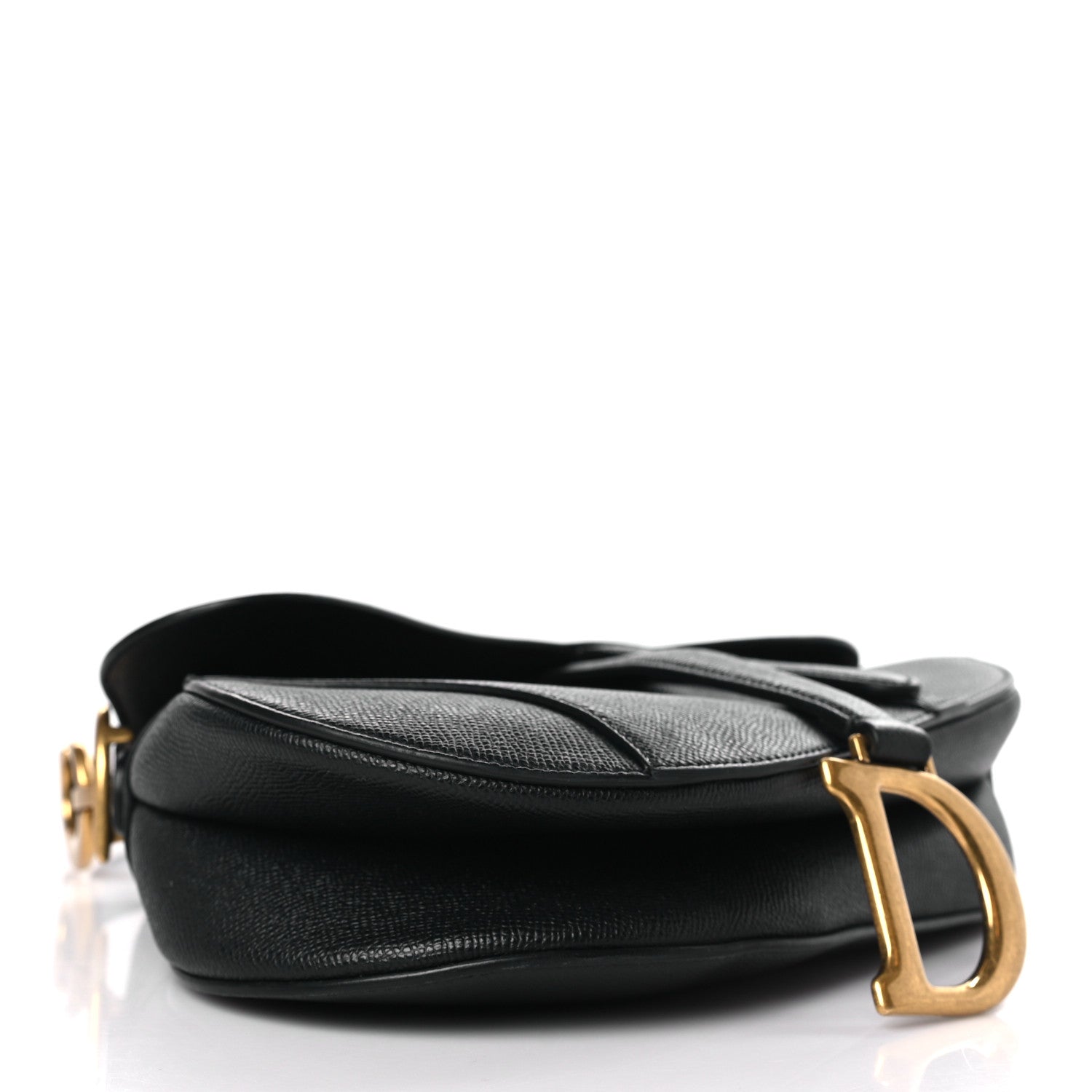 Christian Dior Grained Calfskin Saddle Bag Black 4 of 10