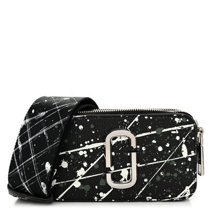 Marc Jacobs Calfskin Paint Splatter Small Snapshot Camera Bag Black Multi 1 of 11
