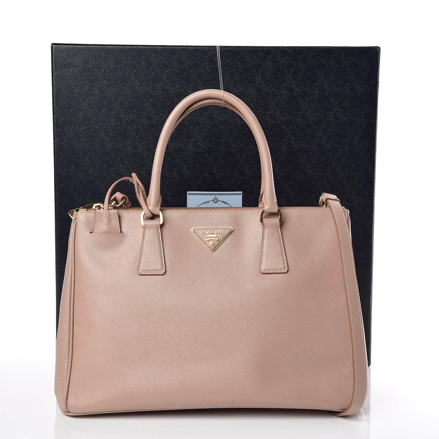 Saffiano Medium Galleria Double Zip Tote Cammeo