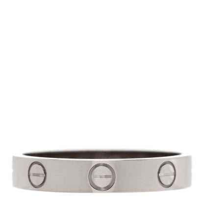 Cartier 18K White Gold 3.5mm LOVE Wedding Band Ring 56 7.5 1 of 5