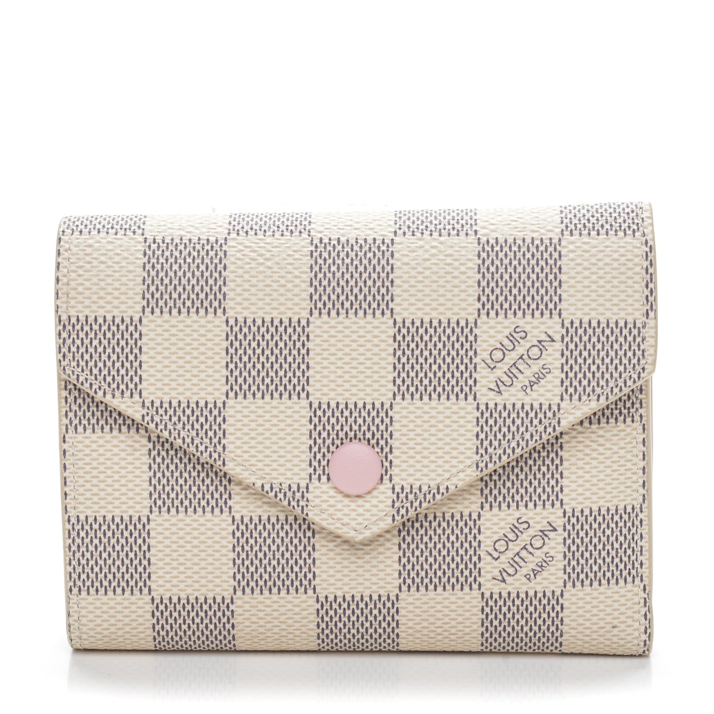 Damier Azur Victorine Wallet Rose Ballerine
